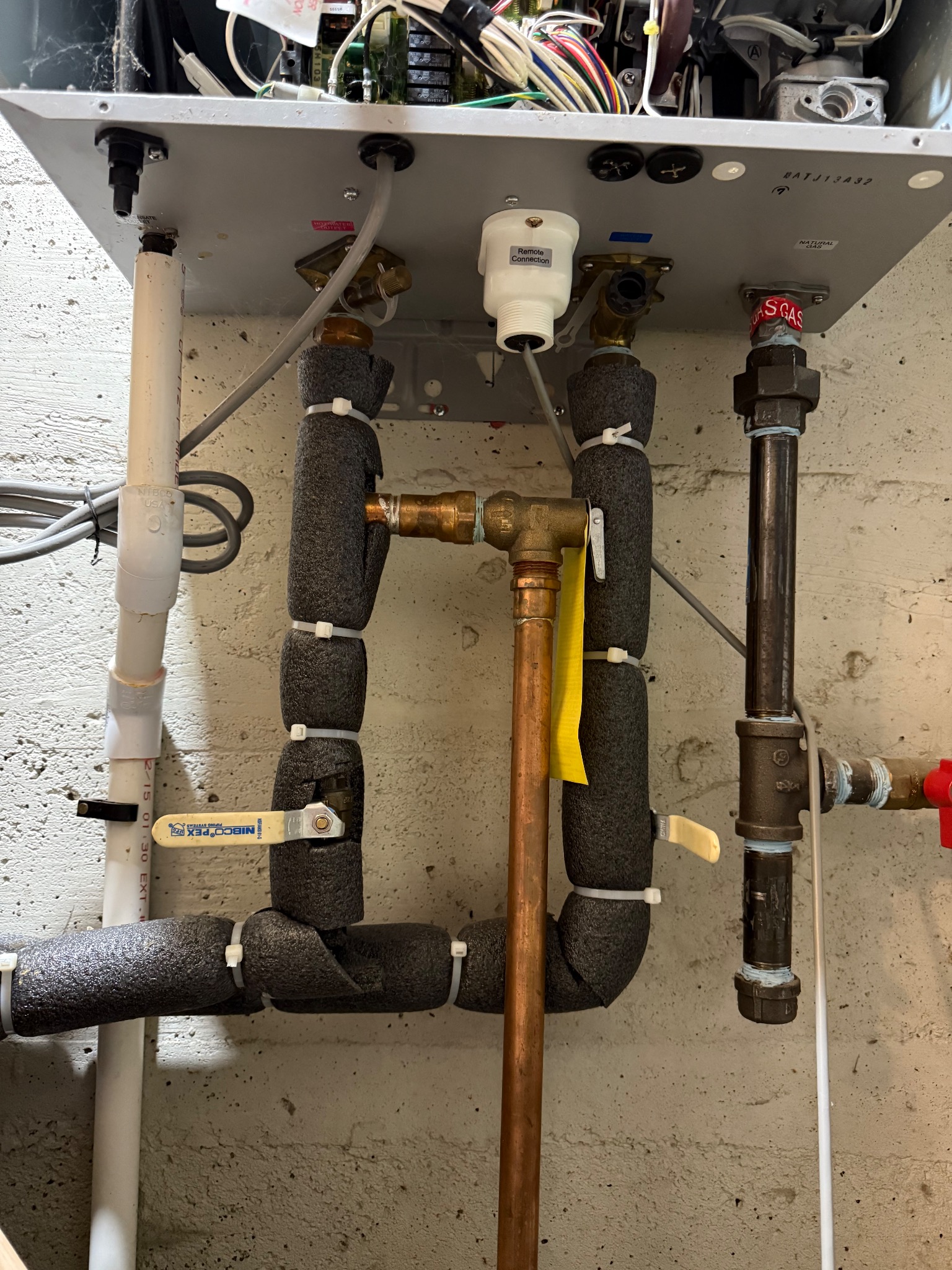 Gas Piping to Tankless Water Heater project by Horky’s Plumbing in Dubuque, IA