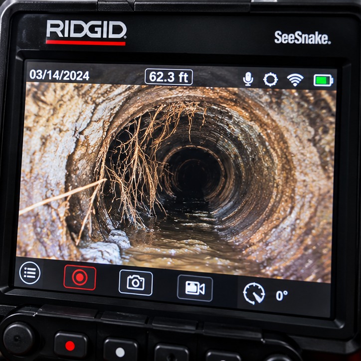 Inside-the-pipe camera view