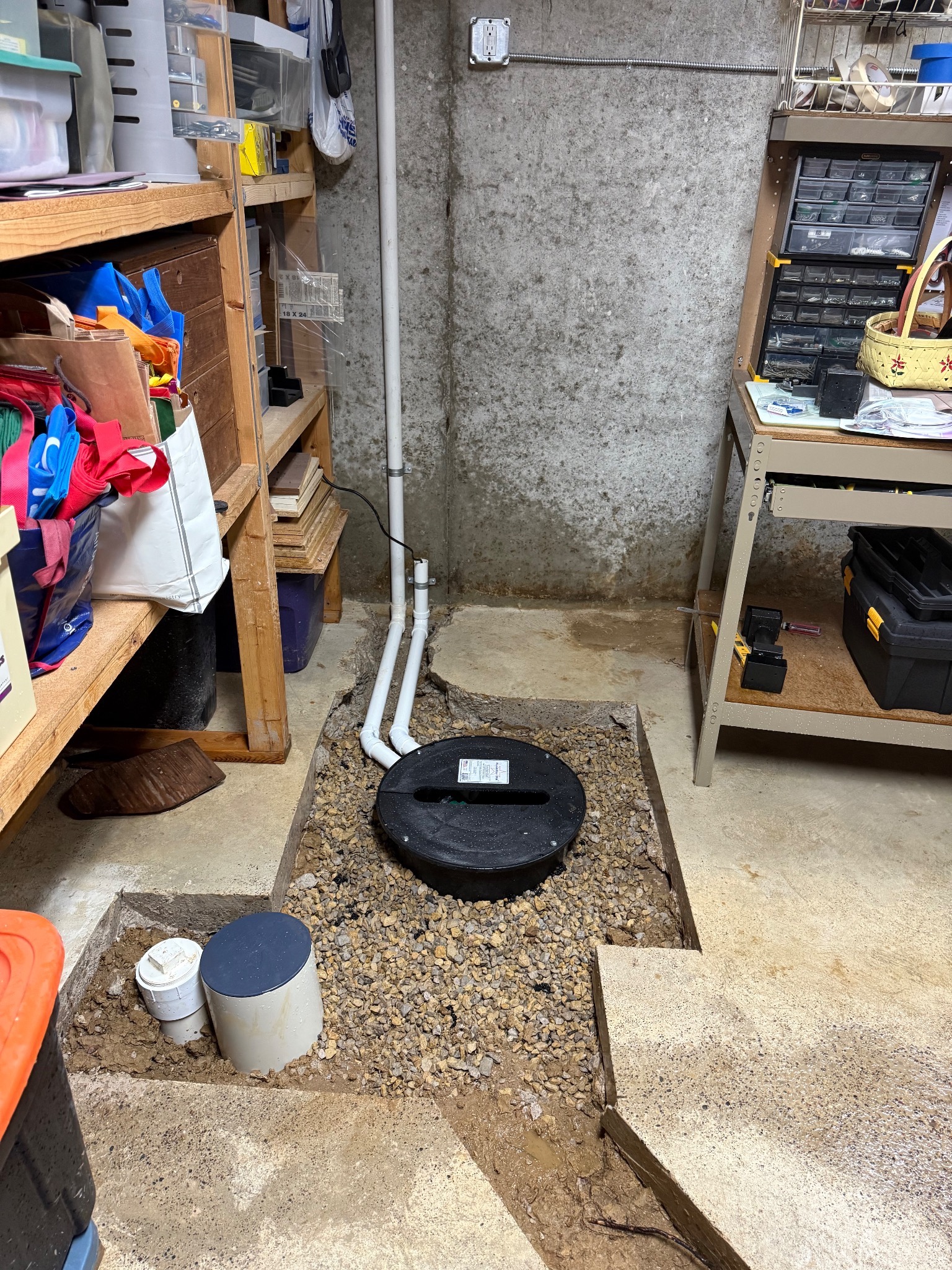 Waterproofing & Sump Installation project by Horky’s Plumbing in Dubuque, IA