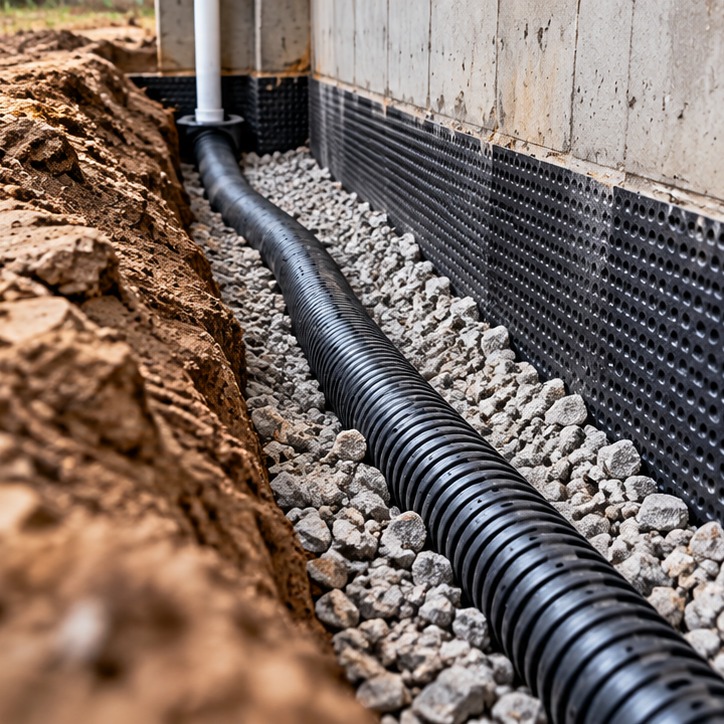 Drain tile installation