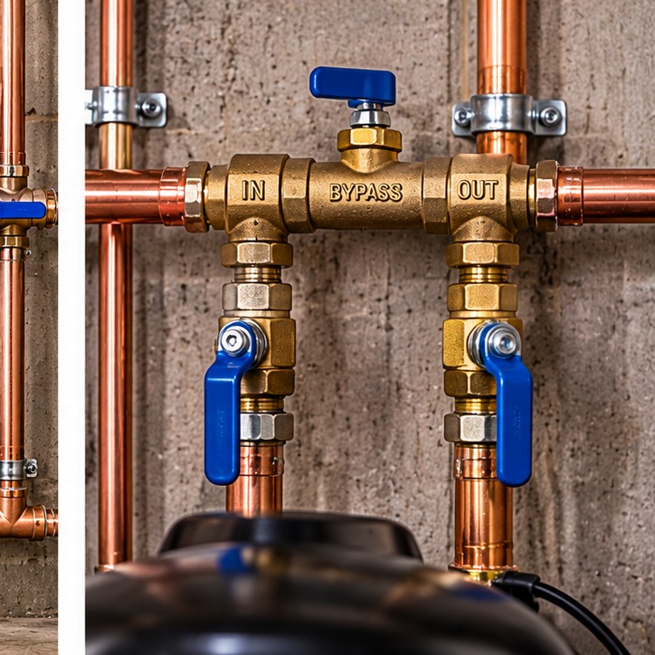 Bypass and valve connections
